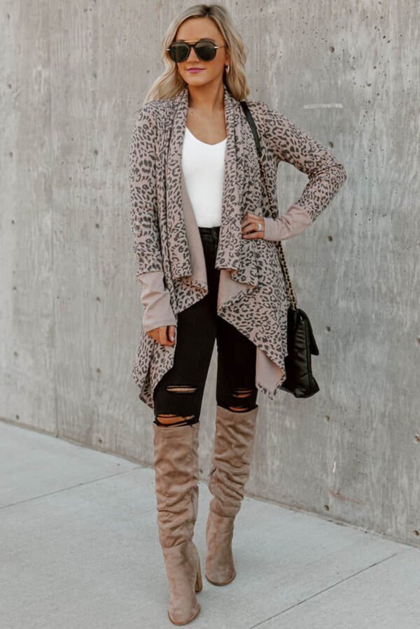 Leopard Leopard Open Front Cardigan