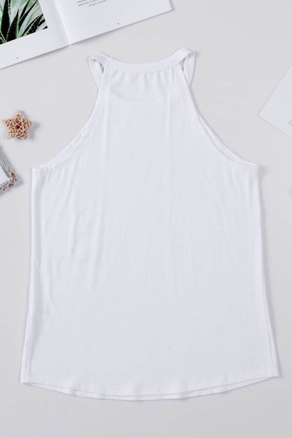 White Chenille AMERICA Graphic Tank Top