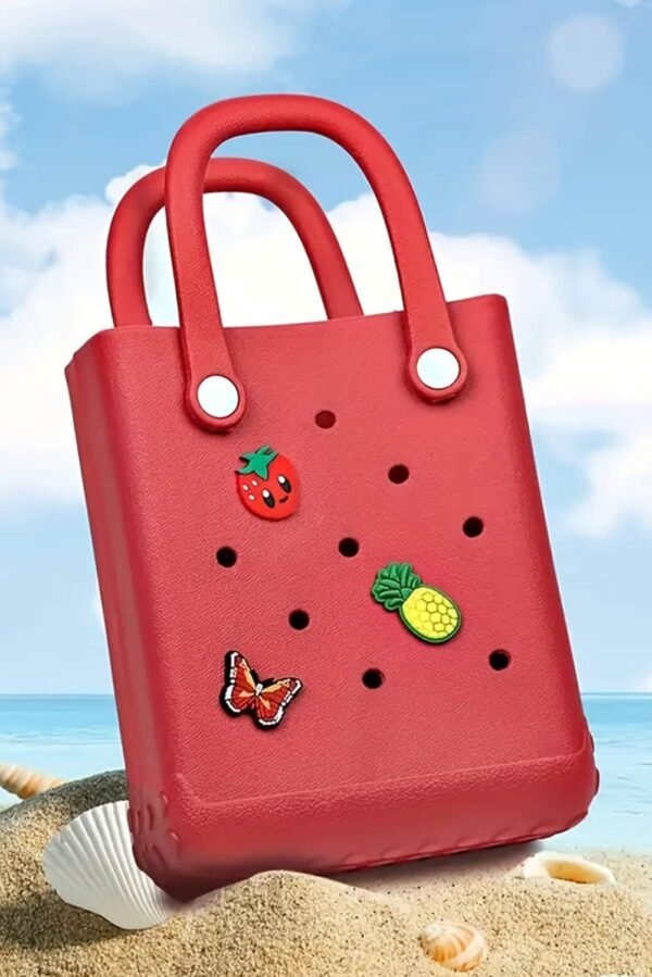 Fiery Red Waterproof EVA Hollow Tote Bag