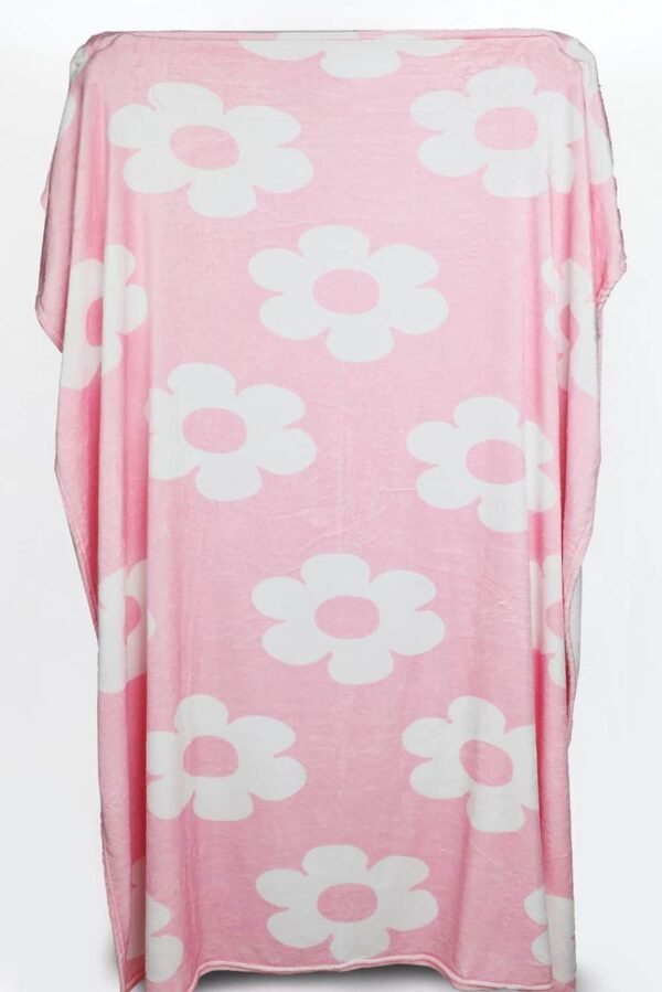 Pink Floral Pattern Square Blanket 76*63cm