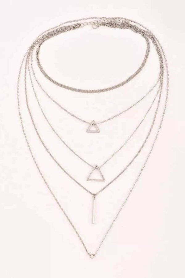 Triangle Pendant Chain Multilayer Necklace