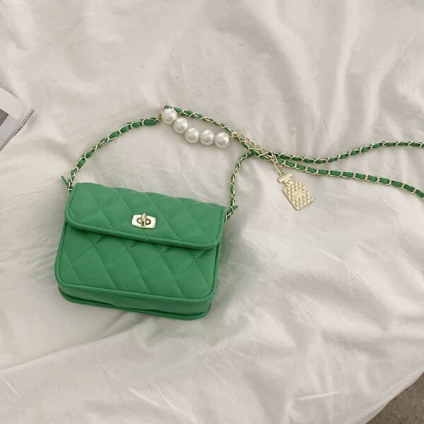 Lingge Chain Bag Fashion Small Square Bag Shoulder Bag