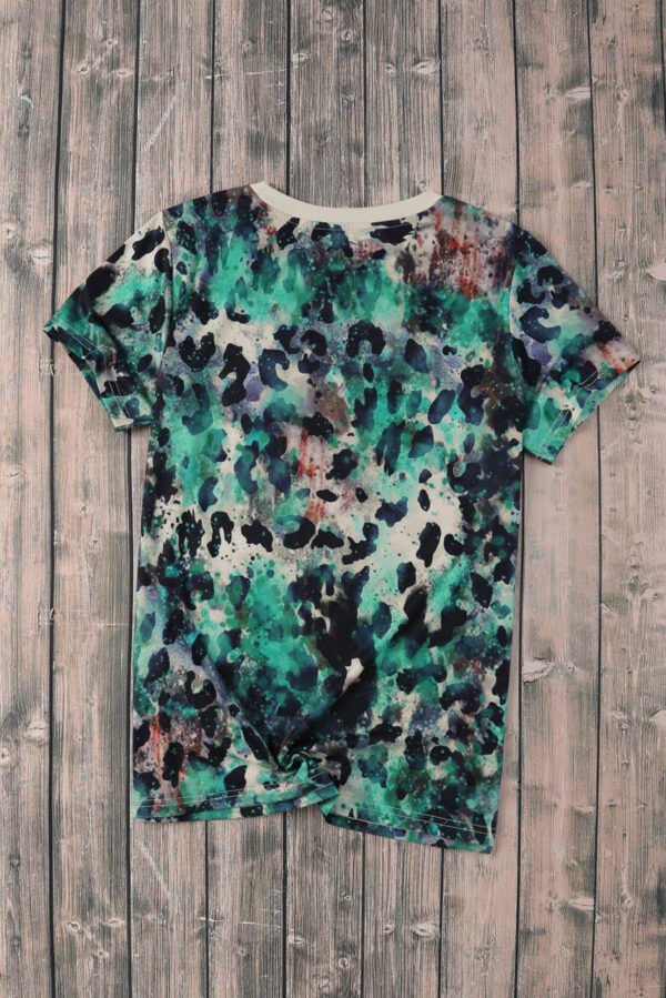 Blank Graphic Leopard Dyed Print T Shirt