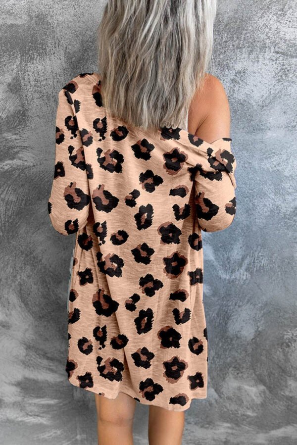 Leopard Printed Open Front Cardigan