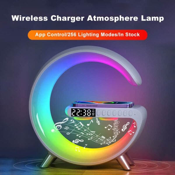 Intelligent LED Lamp Bluetooth Speaker Wireless Charger App Control