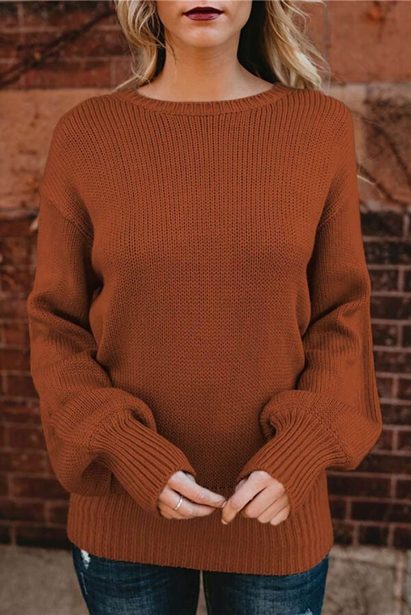 Hollow-out Back Sweater with Tie