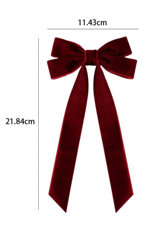 Red Sandalwood Velvet Bowknot Frenchy Girl Fashion Hair Clip