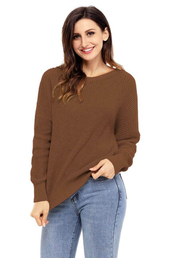 Cross Back Hollow-out Sweater