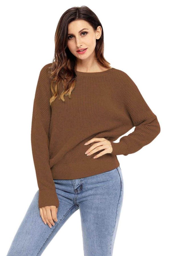 Cross Back Hollow-out Sweater