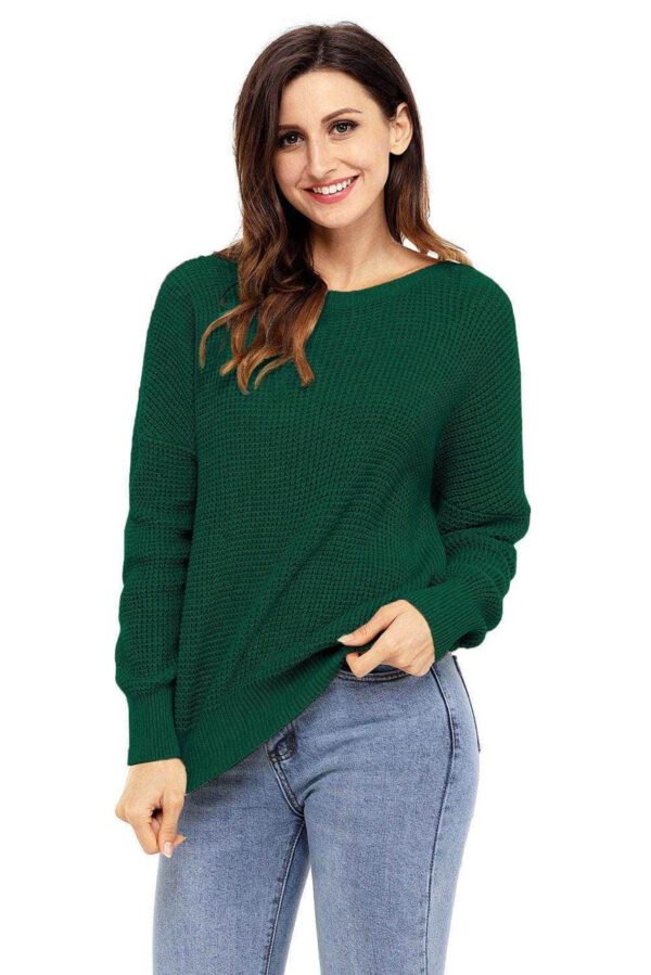 Cross Back Hollow-out Sweater