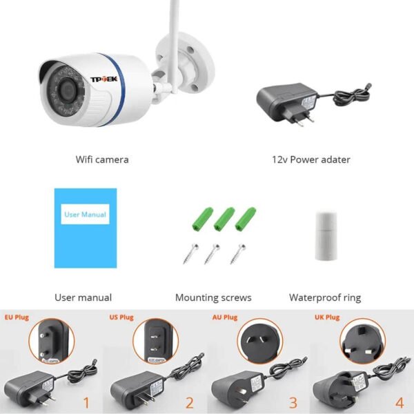 4MP 1080P IP Camera Outdoor WiFi Home Security Camera Wireless Surveillance Wi Fi Bullet Waterproof