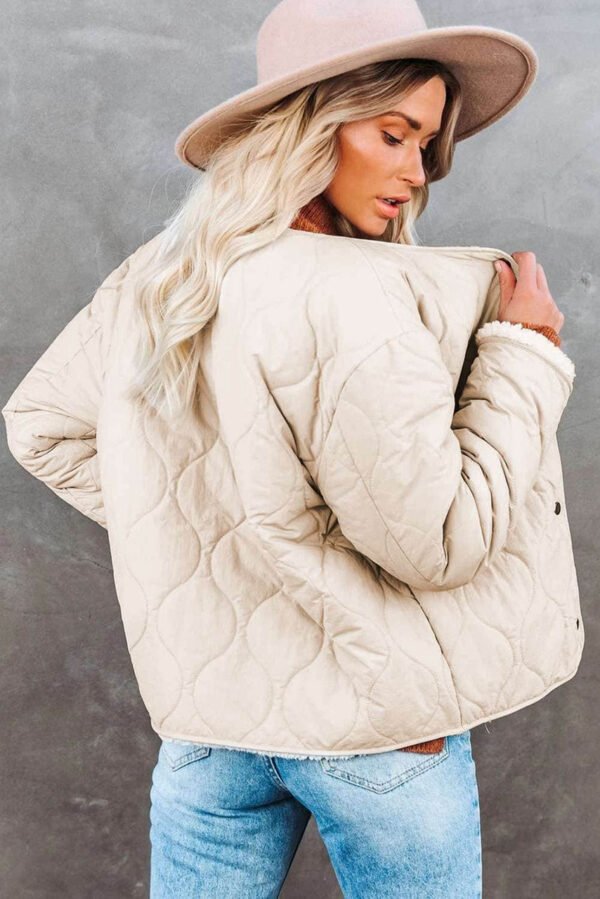 White Buttoned Double-sided Coat