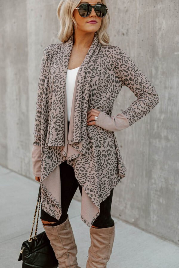 Leopard Leopard Open Front Cardigan