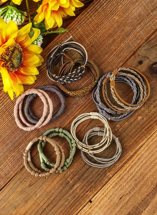 Multicolour 20pcs Boho Knotted Hair Ties