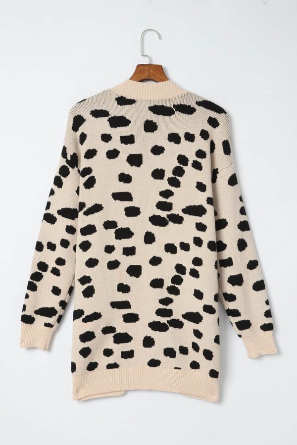 Leopard Animal Spotted Pattern Open Front Cardigan