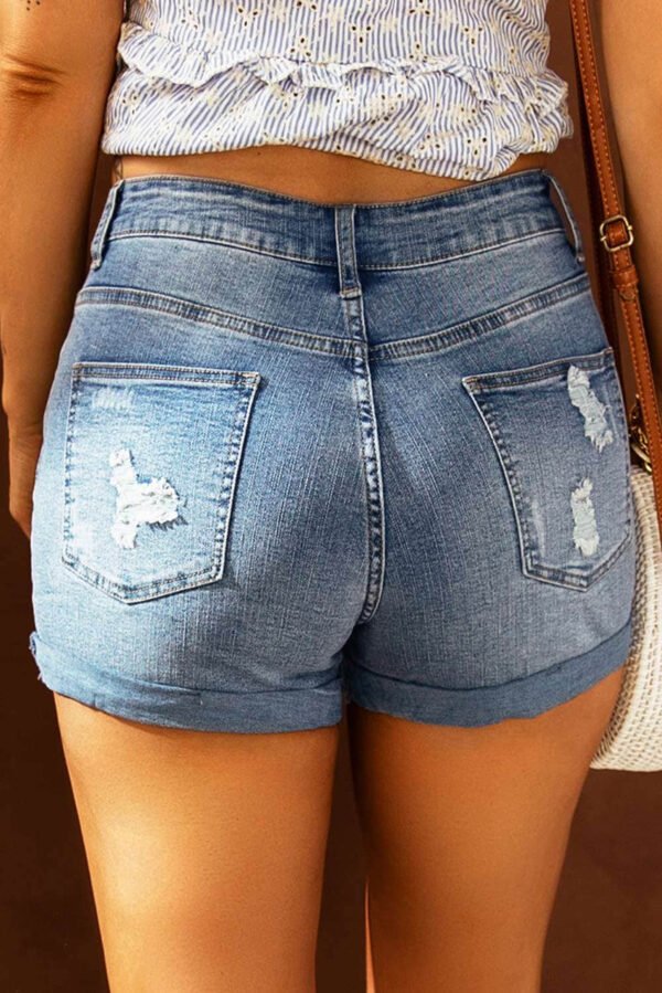 Vintage Faded and Distressed Jean Shorts