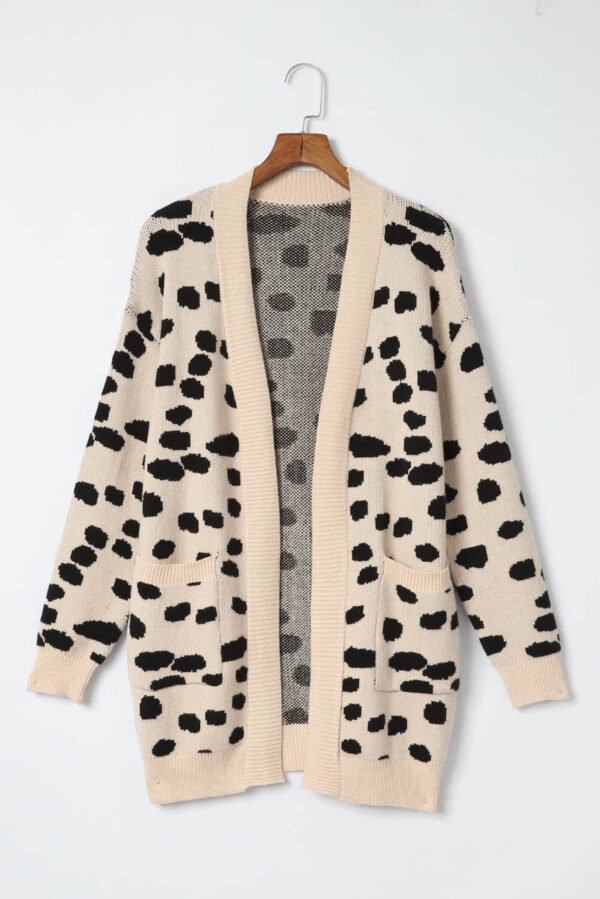 Leopard Animal Spotted Pattern Open Front Cardigan