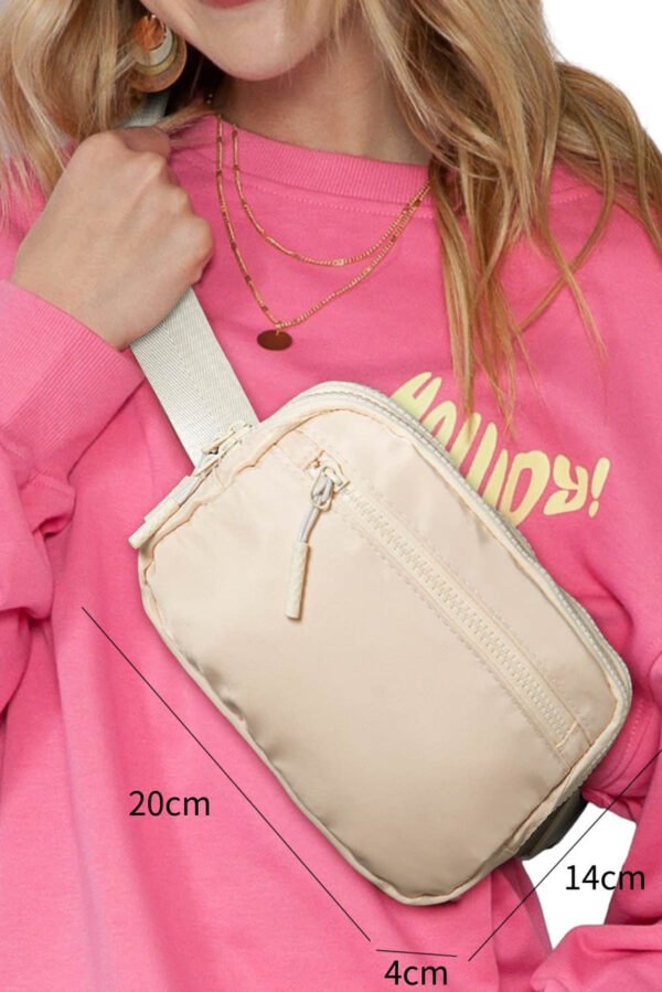 Wide Belt Zipped Square Crossbody Bag