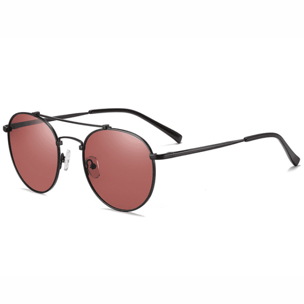 Round frame polarized sunglasses