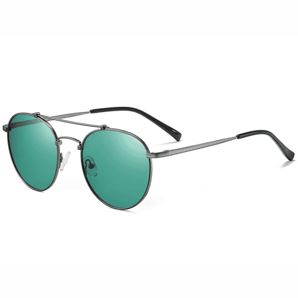 Round frame polarized sunglasses