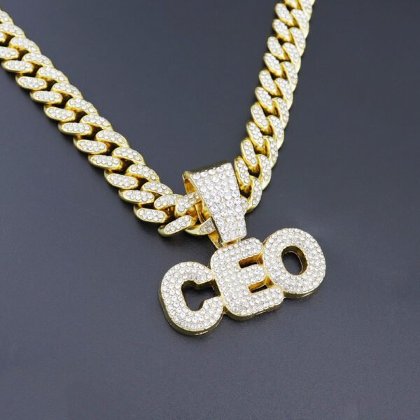 Monogram Diamond Pendant Necklace