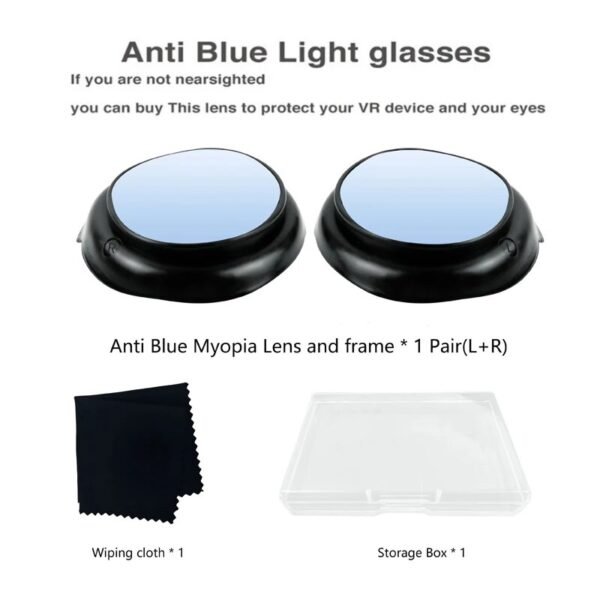 For Meta Quest 3 Prescription Lenses Anti Blue Myopia Lens Quick Disassemble Magnetic Frame Glass