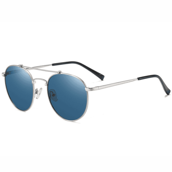 Round frame polarized sunglasses