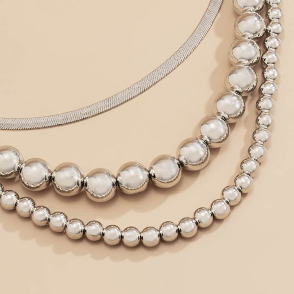 Women’s Beaded Metal Multi-layer Necklace