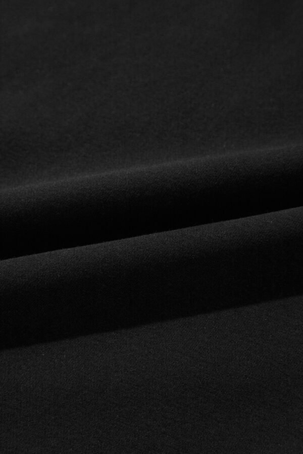 Black Contrast Rainbow Trim Drop Shoulder Pullover Sweatshirt