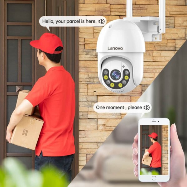 Lenovo 3MP 5MP PTZ WIFI IP Camera Audio CCTV Surveillance Smart Home Outdoor 4X Digital Zoom Color Night vision Waterproof