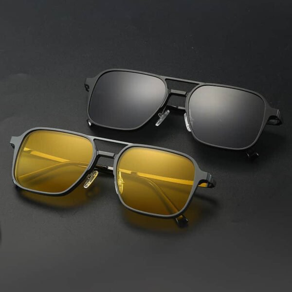 Magnetic Aluminum Magnesium Set Of Glasses Two-in-one Sunglasses Men