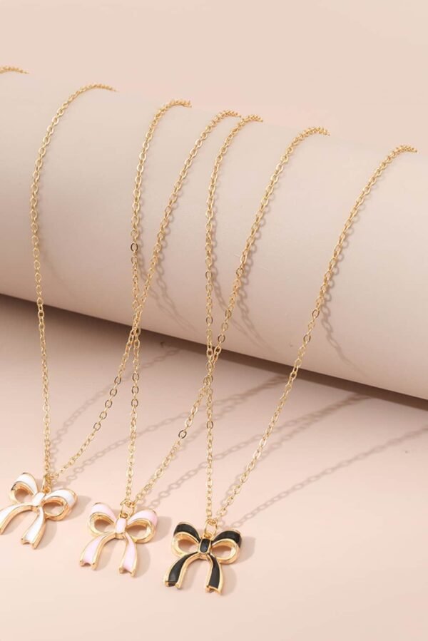Triple Layered Bowknot Necklace