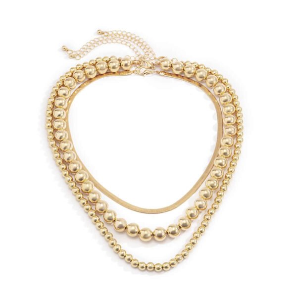 Women’s Beaded Metal Multi-layer Necklace