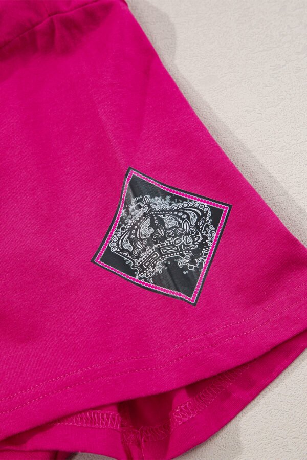 Pitaya Pink Crown Graphic Crew Neck T Shirt