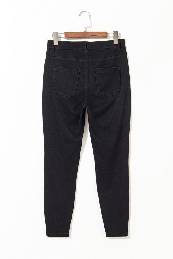 Black Skinny Fit Ankle High Waist Jeans