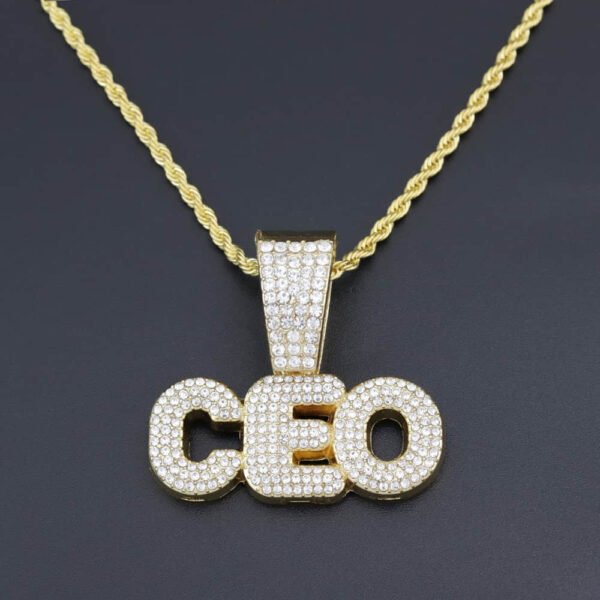 Monogram Diamond Pendant Necklace