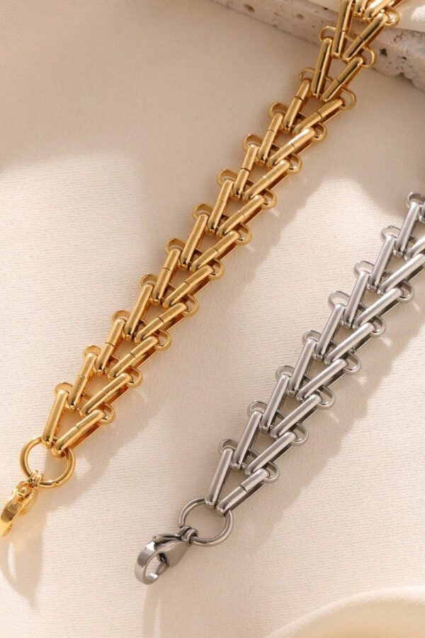 Gold Plated Alloy Adjustable Chain Bracelet