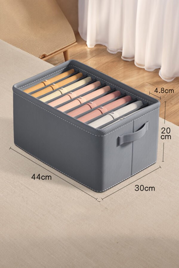 Medium Grey Thickened Compartment Foldable Clothes Storage Box