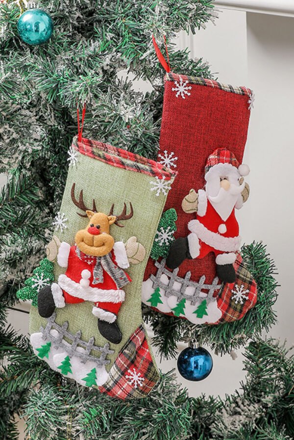 Fiery Red Christmas Holiday Home Hanging DÃ©cor Stocking