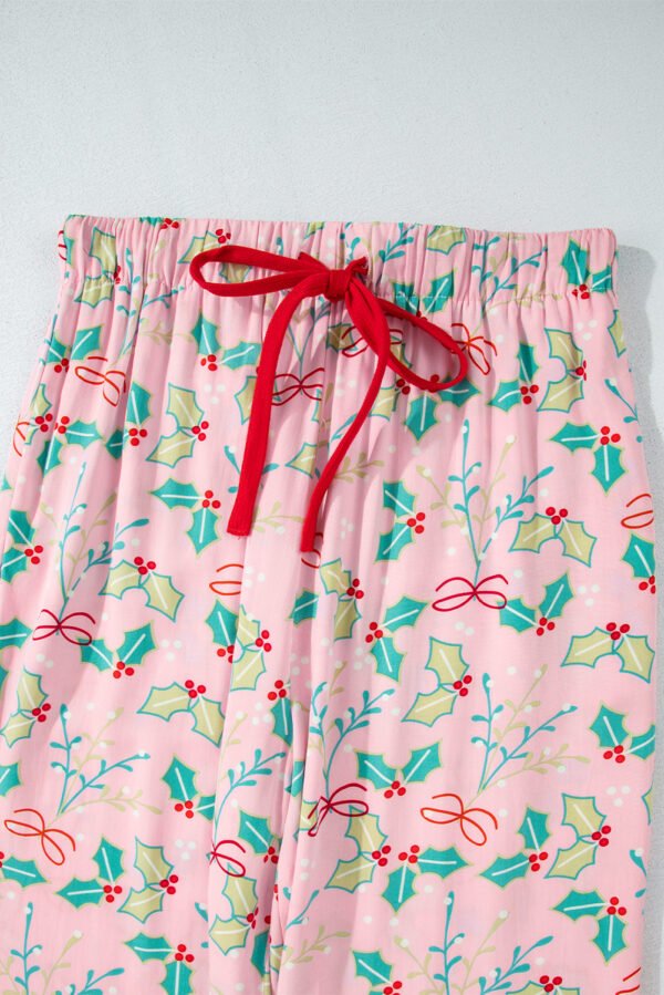 Multicolour Floral Christmas Pajamas Set