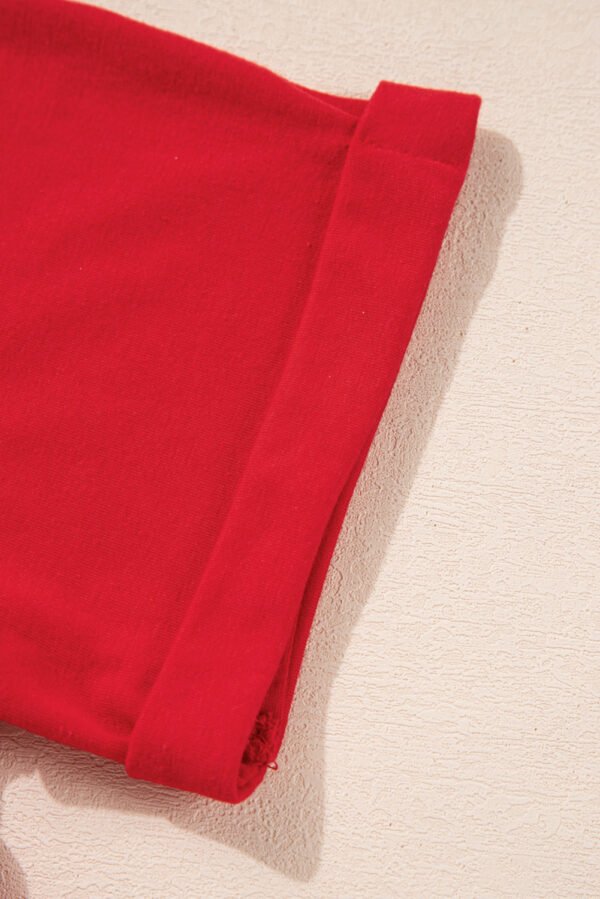 Red Merry Christmas Graphic Crewneck T Shirt