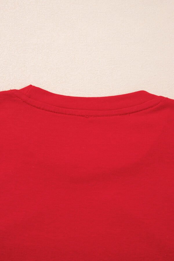 Red Merry Christmas Graphic Crewneck T Shirt