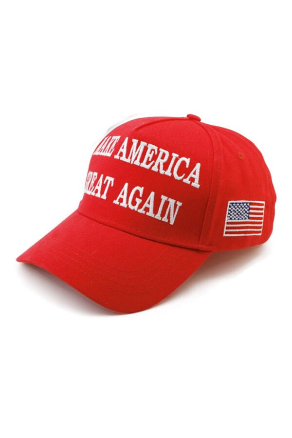 Fiery Red MAKE AMERICA GREAT AGAIN Embroidered Peaked Cap