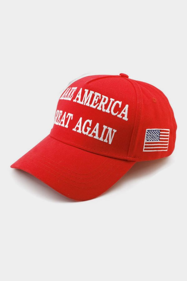 Fiery Red MAKE AMERICA GREAT AGAIN Embroidered Peaked Cap