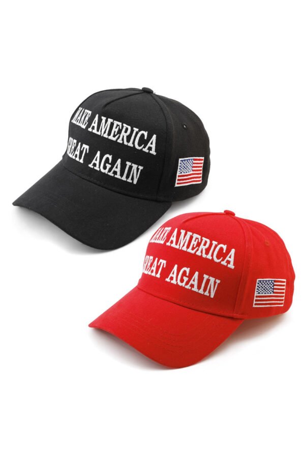 Fiery Red MAKE AMERICA GREAT AGAIN Embroidered Peaked Cap