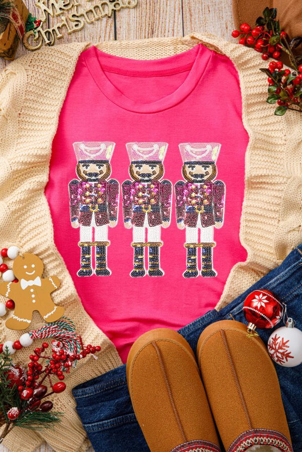 Rose Red Nutcracker Graphic Christmas Holiday T Shirt