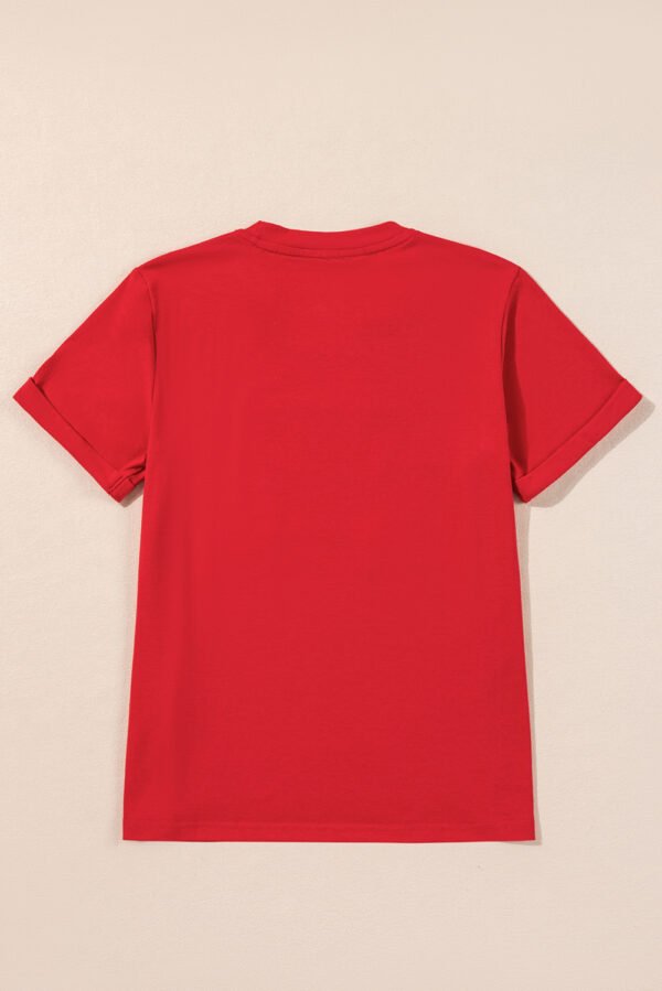 Red Merry Christmas Graphic Crewneck T Shirt