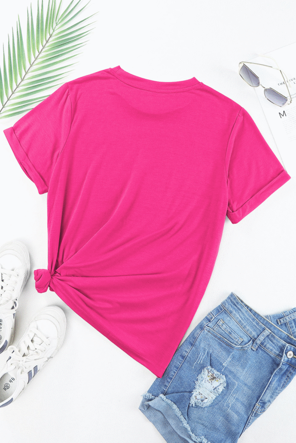 Rose Red MAMA Graphic Crew Neck Tee