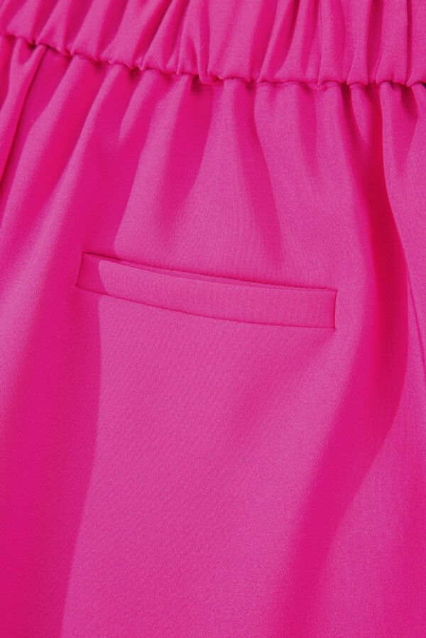 Sachet Pink Half Elastic Waist Casual Pocketed Shorts
