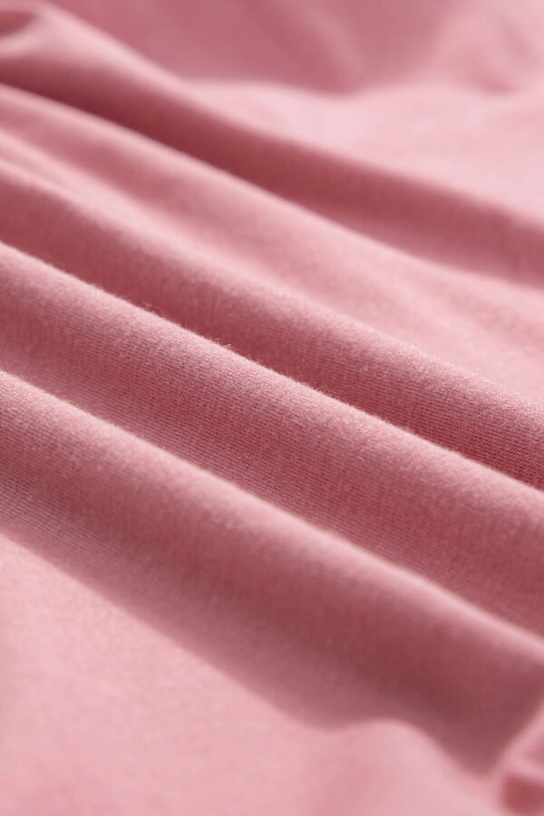 Rose Pink Textured V Neck Flutter Sleeve Ruffled Maxi Dress